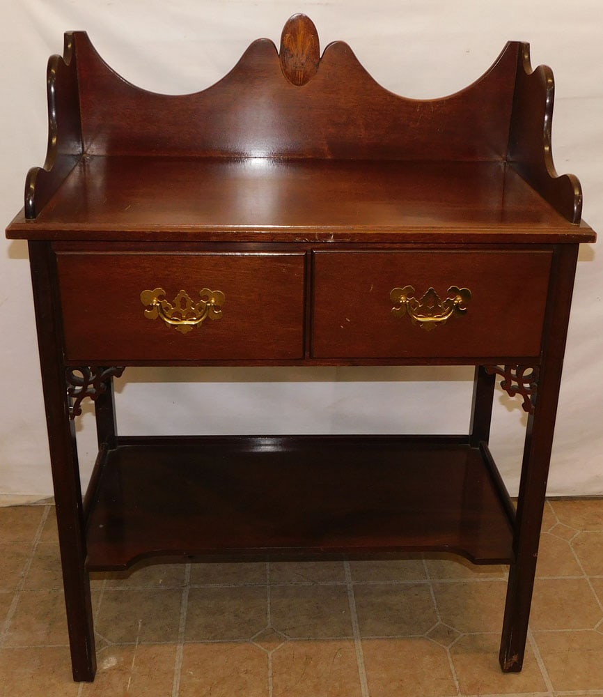 Benchmade Mahogany Inlaid 2 Drawer Server (1 of 6)