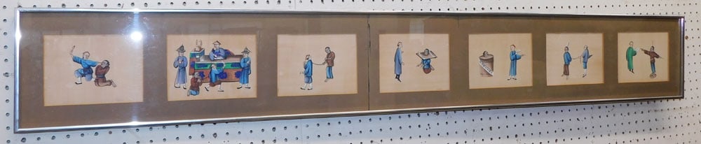 Framed Oriental Watercolor (1 of 6)