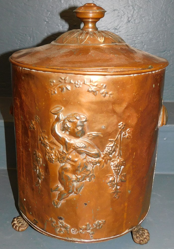 Antique Copper Coal Bucket (1 of 4)