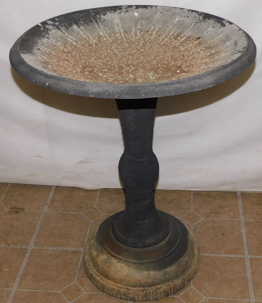 Painted Cast Aluminum Bird Bath (1 of 3)