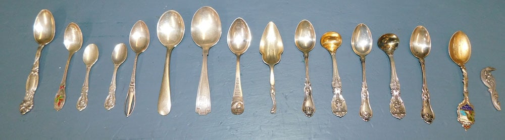 15 Sterling Spoons, (1 As Is), (5.8 T.O.) (1 of 9)