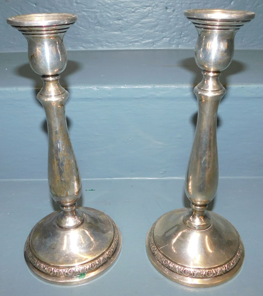 Pair of Sterling Weighted Candlesticks by Prelude (1 of 4)