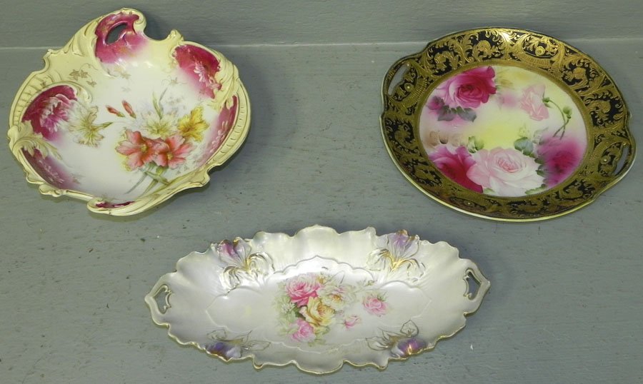 RSP try,unsgnd RSP plate & unsgnd. Nipp.plate: R.S. Prussia tray , unsigned R.S. Prussia plate and unsigned Nippon plate.