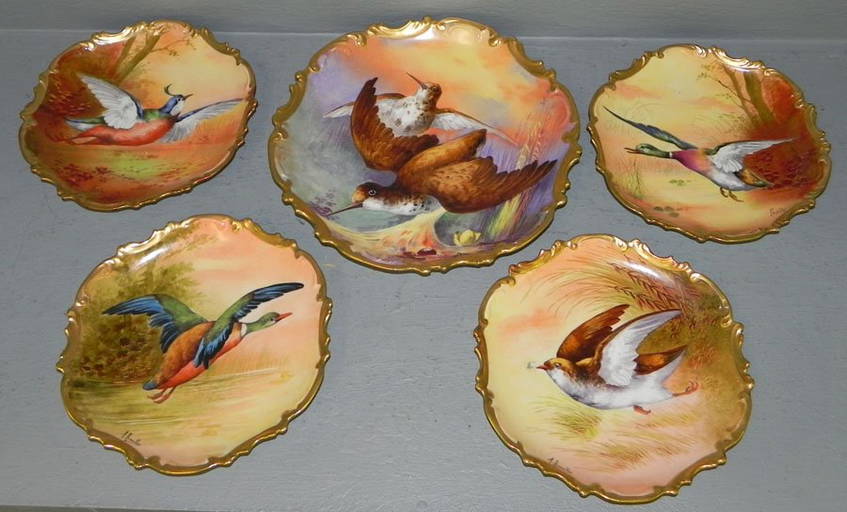 5 Piece Limoges Gaming Set.