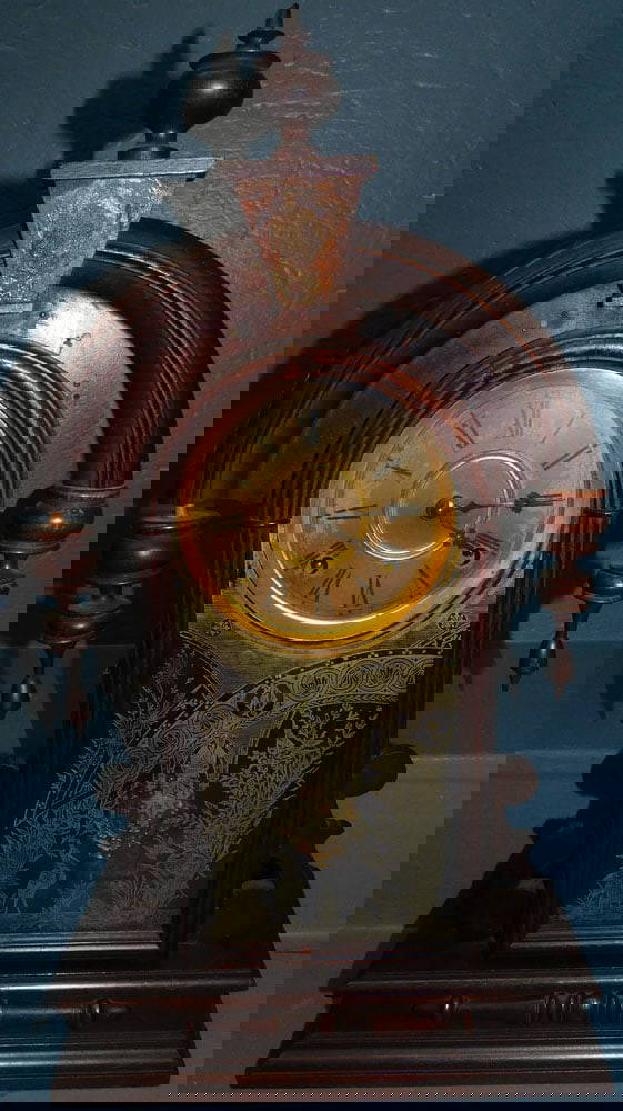 Walnut Victorian Teardrop Mantel Clock Auction