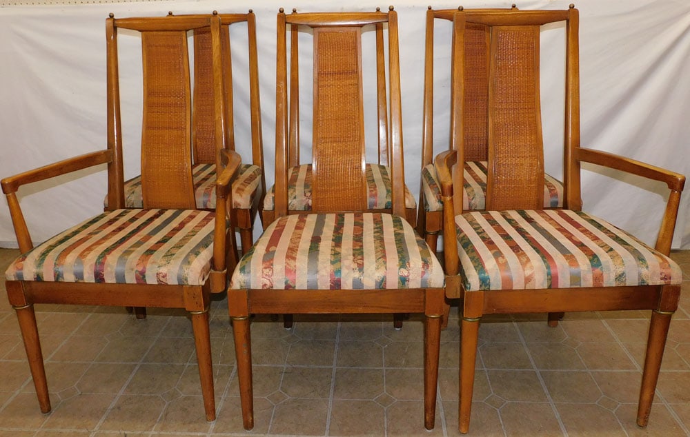 Set of 6 Mid Century Walnut Dining Chairs (1 of 8)