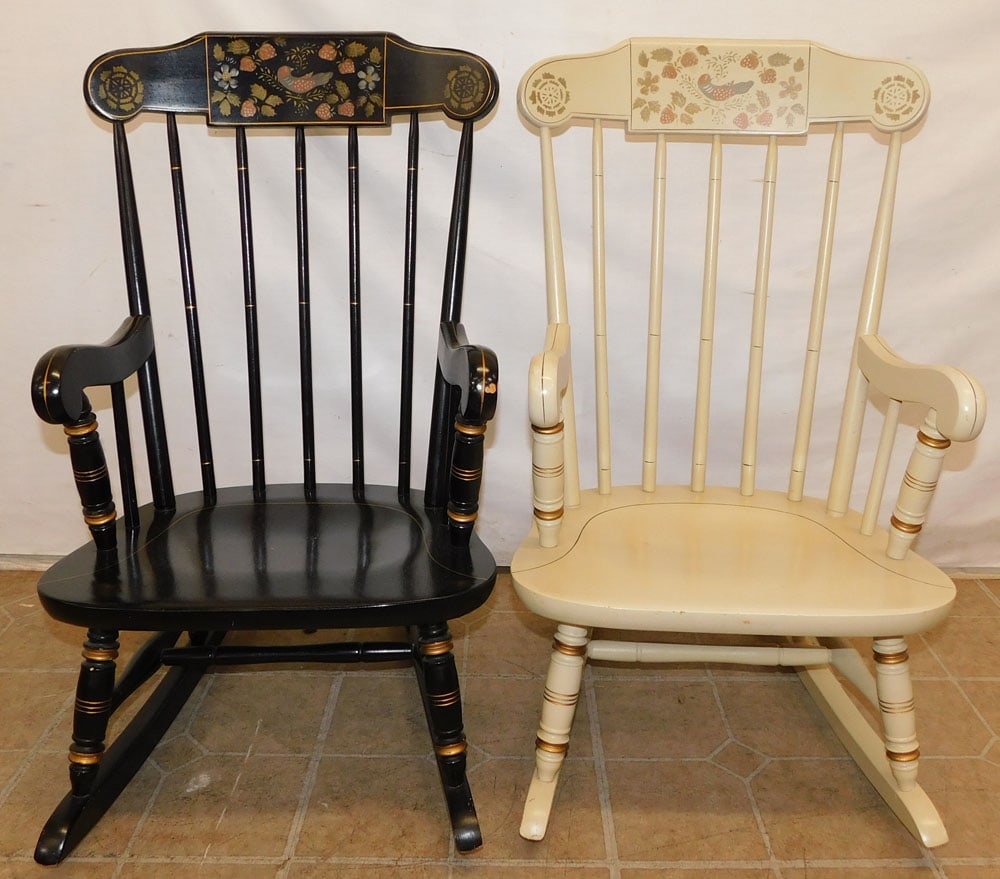 Pair of Painted Child's Rockers (1 of 7)