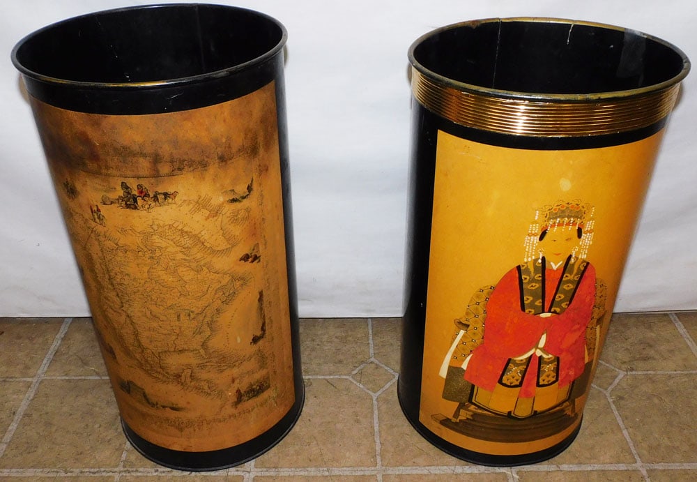 2 Tole Paint Decorated Umbrella Stands (1 of 3)