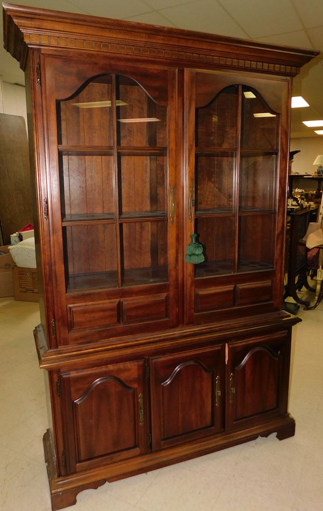 Cherry 2 Part China Cabinet by American Drew (1 of 5)