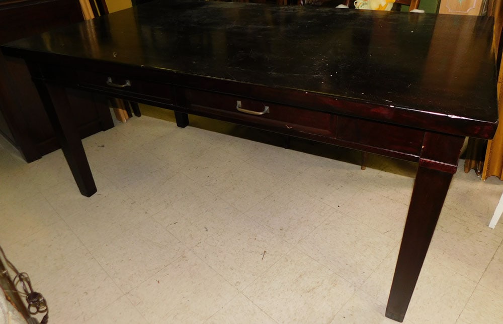 Painted Pine 2 Drawer Desk (1 of 4)