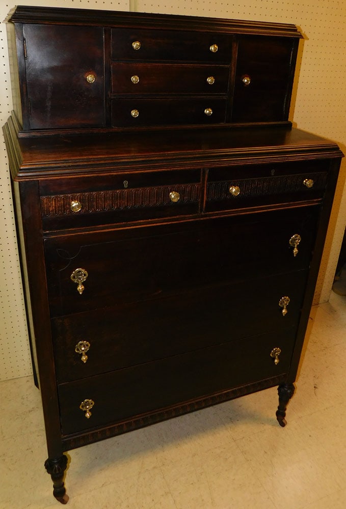 Antique Walnut Gentleman's Chest (1 of 5)