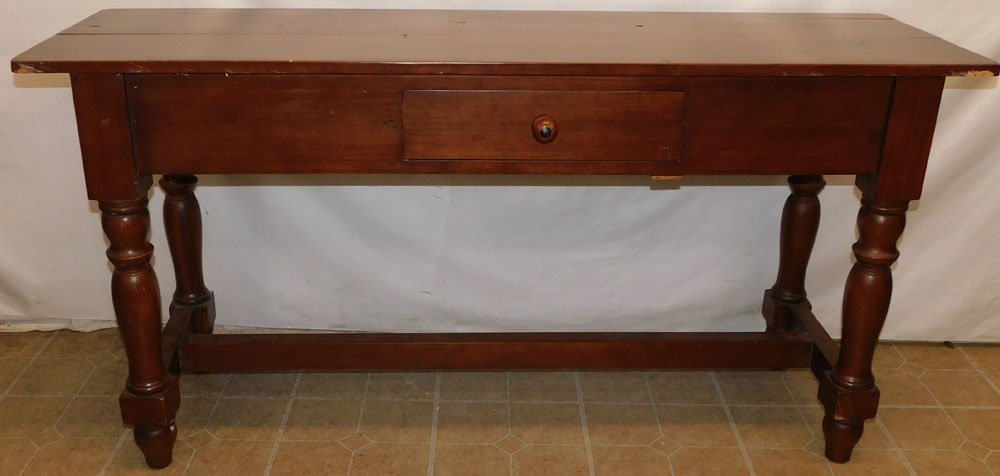Cherry 1 Drawer Console, (As Is) (1 of 6)