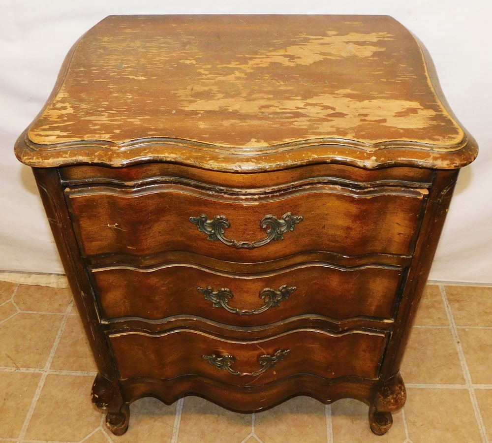 3 Drawer French Style Night Stand (1 of 5)