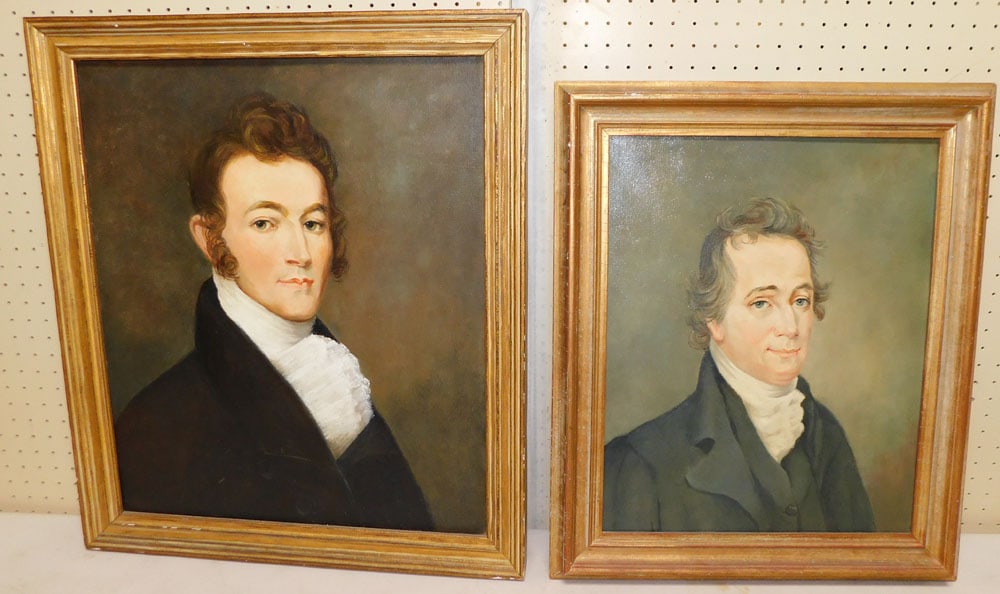 2 Framed Portraits of Victorian Gentleman, (1 Oil on Canvas) (1 of 6)