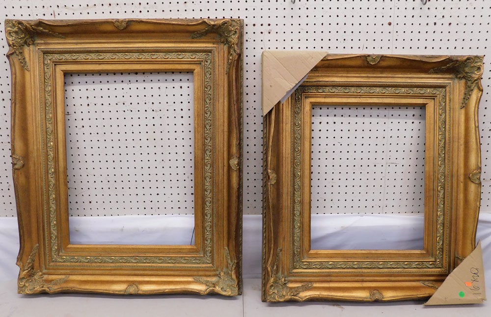 2 Ornate Gilded Frames: 2 Ornate Gilded Frames . Up to 31" x 37" ALL DESCRIPTIONS AND ANY CONDITION STATEMENT GIVEN BY LANGSTON AUCTION GALLERY ARE STRICTLY OPINIONS AND LANGSTON'S SHALL HAVE NO RESPONSIBILITY FOR ERRORS OR 