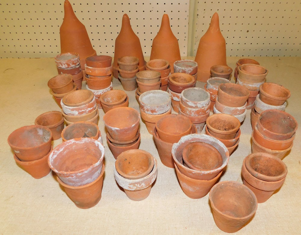 Lot of Vintage Clay Pots (1 of 2)