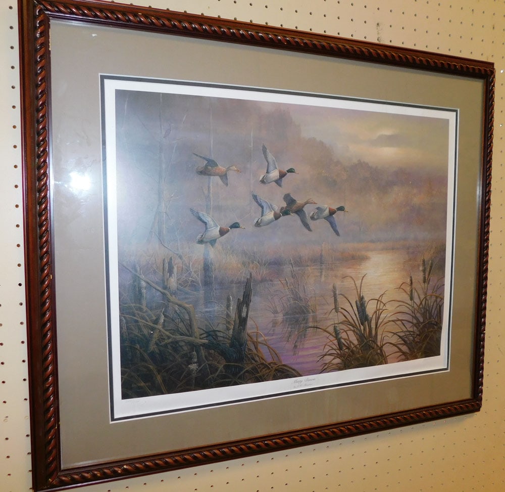 Framed Ducks Unlimited Print Auction