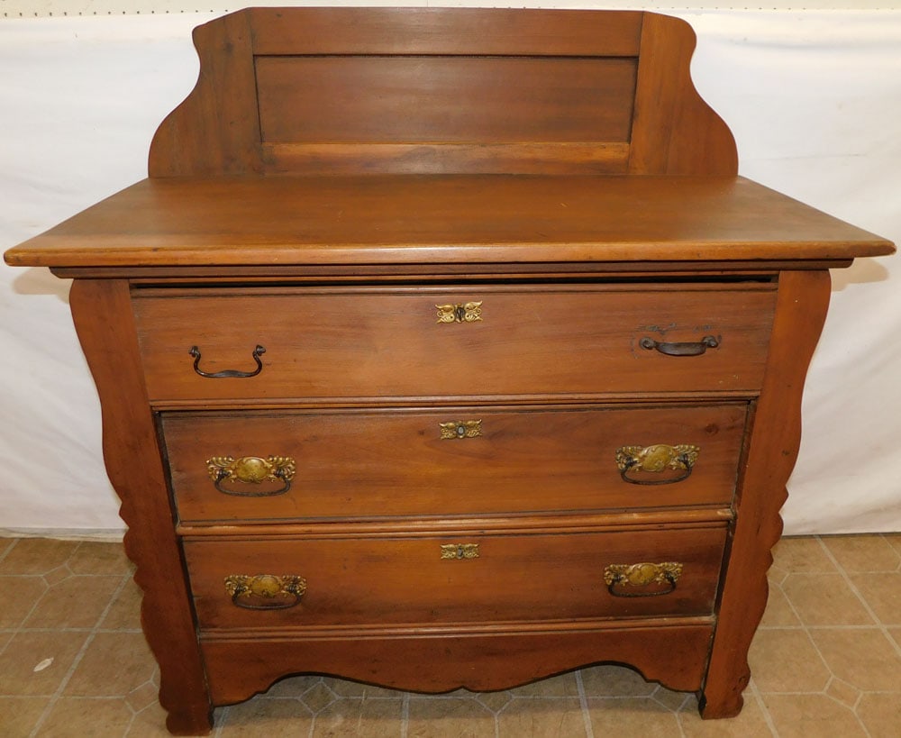 Antique Cherry Three Drawer Chest (1 of 7)
