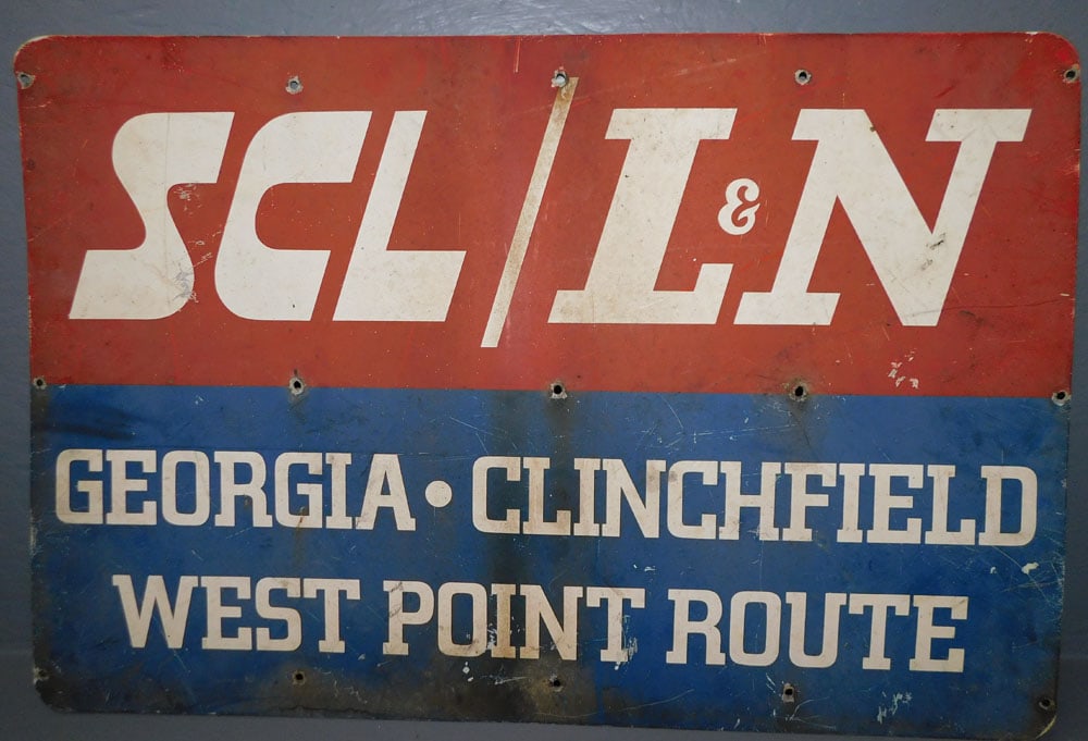 Seaboard Coastline & L&N Railroad Metal Sign (1 of 2)
