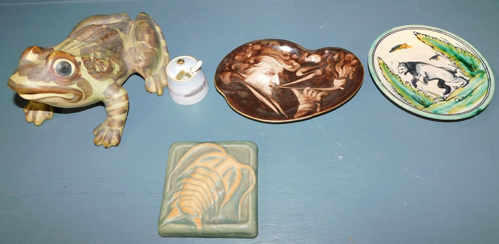 Pottery Frog & Nippon Mustard Jar - Misc. Dishes (1 of 5)