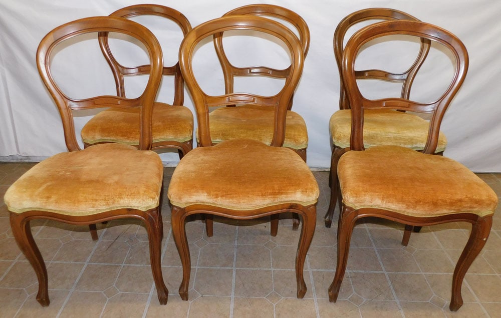 Set 6 Cherry French Provincial Dining Chairs (1 of 4)