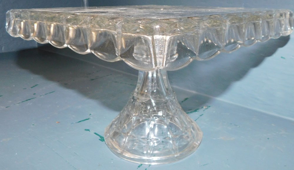Pressed Glass Cake Stand (1 of 3)