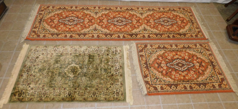 3 Machine Made Rugs, ( 7' 5" x 2' 5", 3' 6" x 2' 5" & 4' 0" X 2' 0") (1 of 16)