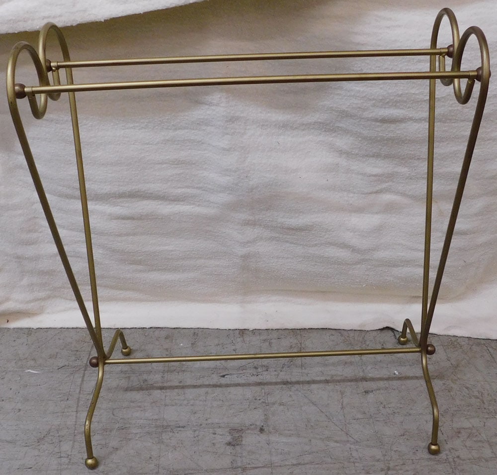 Painted Metal Towel Rack (1 of 2)