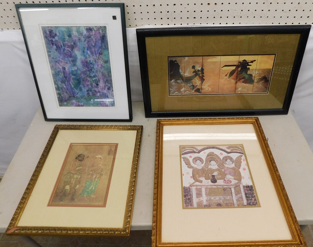 3 Oriental Framed Prints (1 of 6)