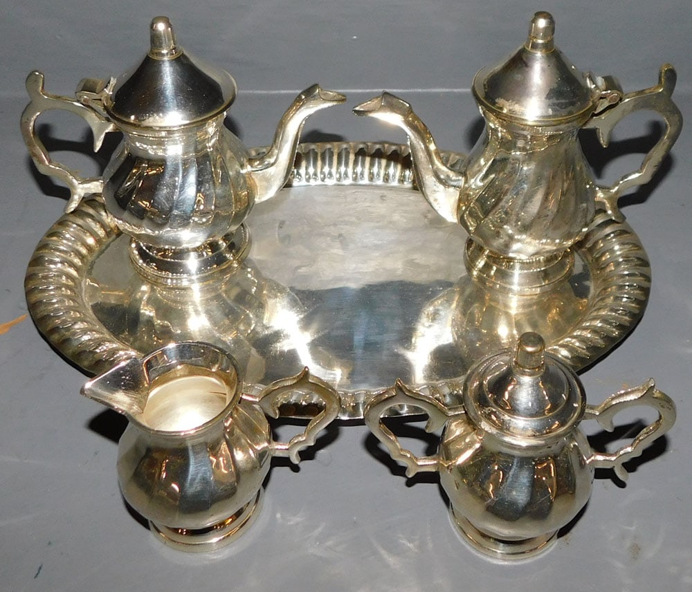 5 Pc Miniature Silver Plate Tea Set (1 of 2)