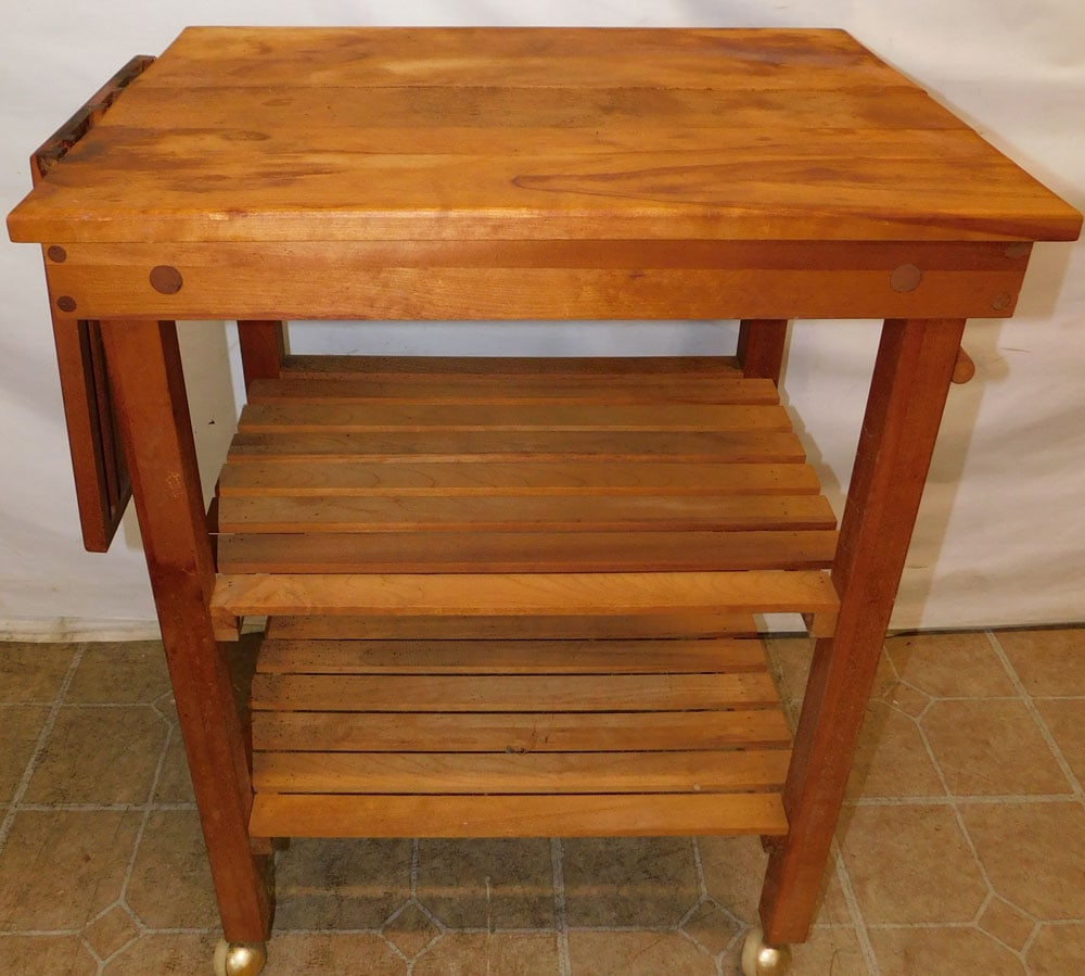 Maple Rolling Butcher Board Top Table (1 of 4)