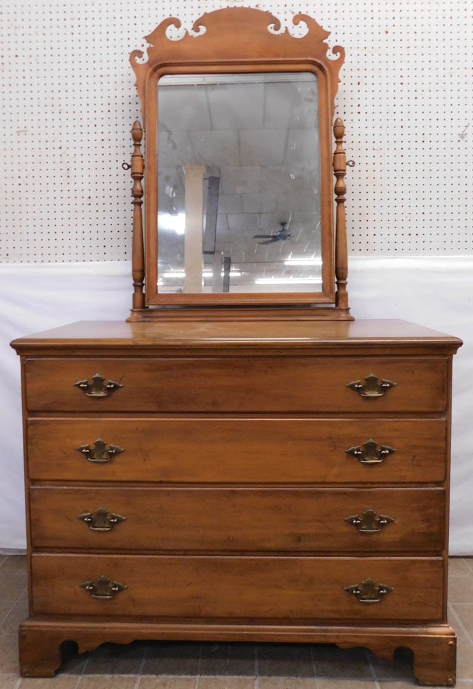 Maple Dresser With Mirror (1 of 8)