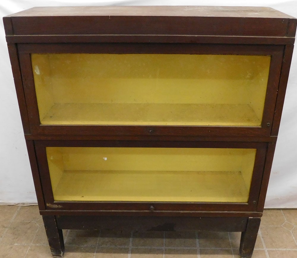 Antique Two Section Oak Barrister Book Case (1 of 5)