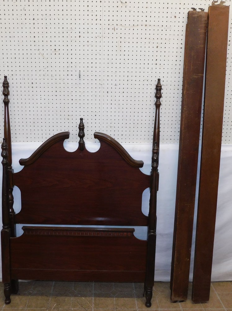 Cherry Single Bed With Rails (1 of 2)