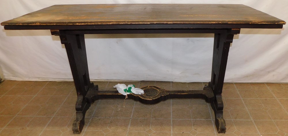 Antique Walnut Trestle Table (1 of 3)