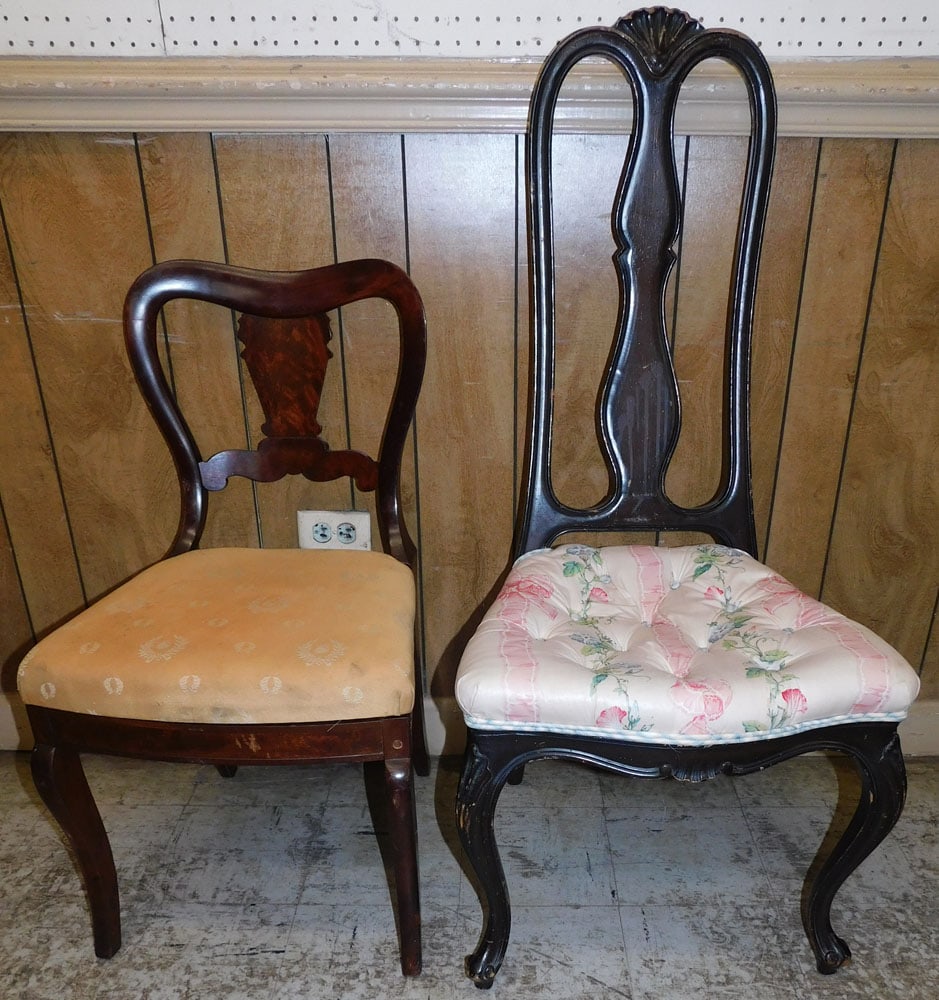 Painted French Style Side Chair & Victorian Side Chair (1 of 4)