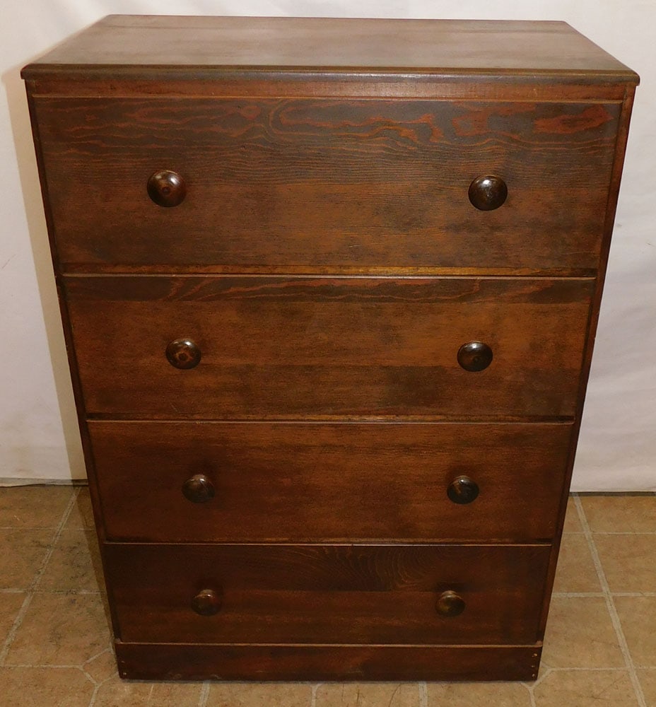 Pine Four Drawer Chest (1 of 4)