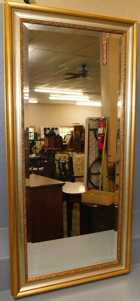 Gilded Framed Beveled Mirror (1 of 4)
