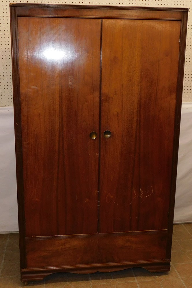 Antique Walnut Cedar Lined Wardrobe (1 of 3)