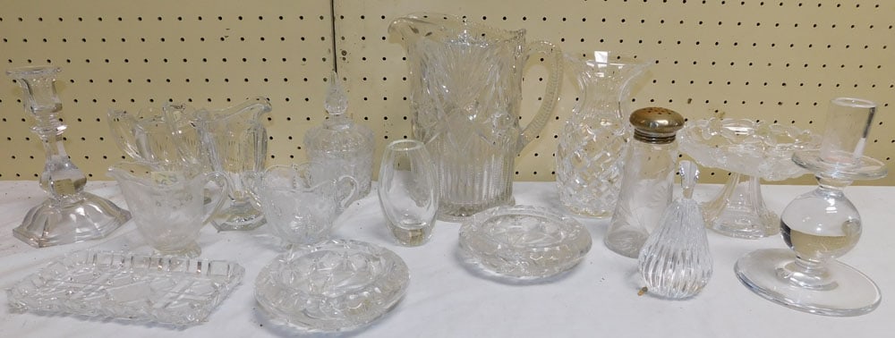 Lot Clear Glass Items (1 of 3)