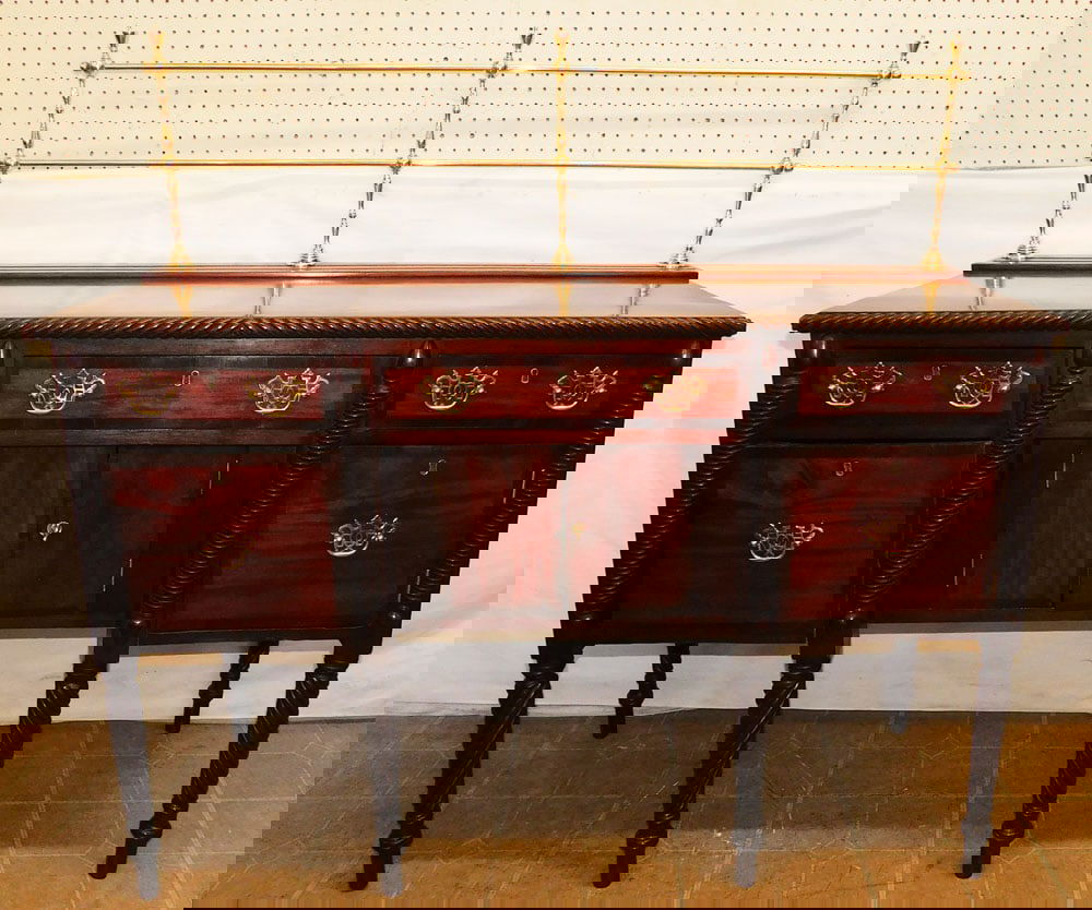 19th C Mahogany Sideboard With Brass Gallery (1 of 10)