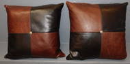 Pair Leather Pillows