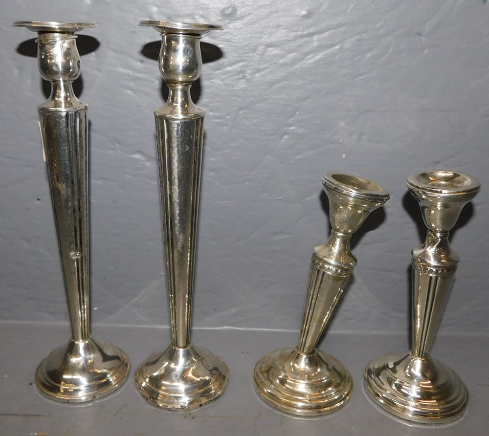 Two Pair Sterling Weighted Candlesticks (1 of 1)