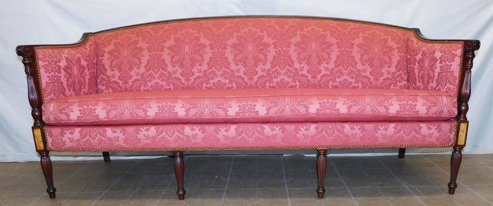 Mahogany Sheraton Style Upholstered Sofa By Hickory Chair Co. (1 of 5)