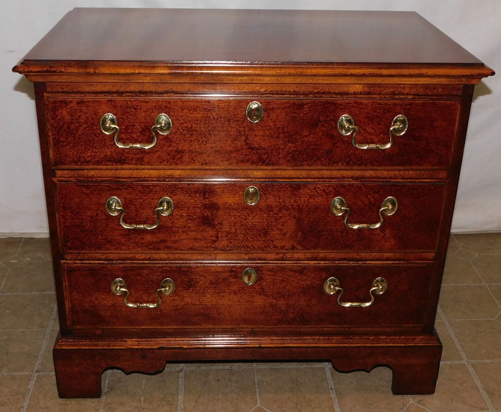 Cherry Three Drawer Chest With Brass Carrying Handles By Lane " Court Collection" (1 of 8)