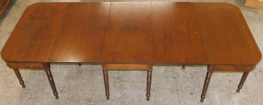 19th C Mahogany Three Part Sheraton Dining Table (1 of 11)