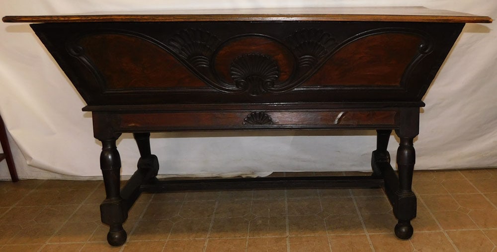 19th C Oak Carved Dovetailed Dough Box With Lid (1 of 10)