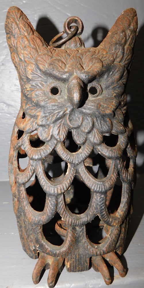 Cast Iron Owl Lantern (1 of 2)