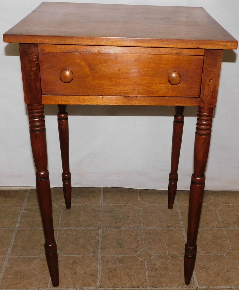 Antique Walnut One Drawer Night Stand (1 of 4)
