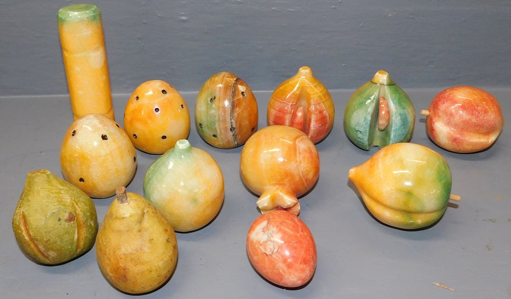 Lot Stone Fruit & Marble Egg (1 of 2)